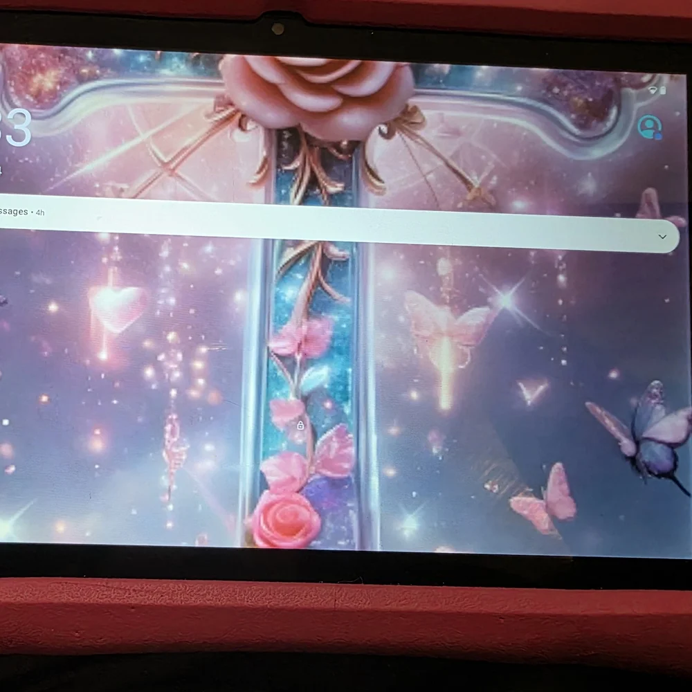 Pink Tablet with Protective Case